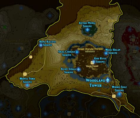 shrine map botw